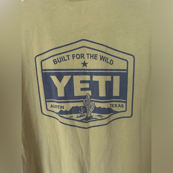 YETI BUILT FOR THE WILD SHORT SLEEVE T-SHIRT Green Size Medium - Picture 9 of 9